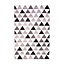 Tapis Memento triangles blanc 100 x 150 cm