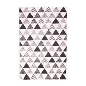 Tapis Memento triangles blanc 100 x 150 cm