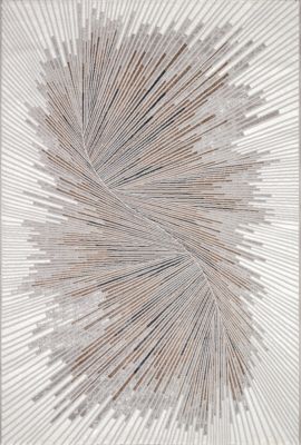 Tapis Mila brillant, abstrait design, Gris, 200 x 290 cm