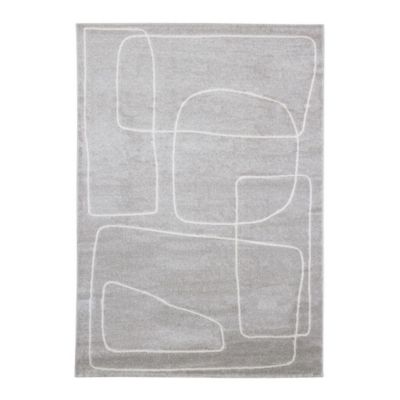 Tapis moderne abstrait intérieur rectangle Figure 190x133 CM - Gris