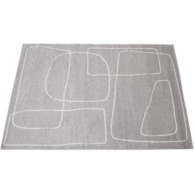 Tapis moderne abstrait intérieur rectangle Figure 190x133 CM - Gris