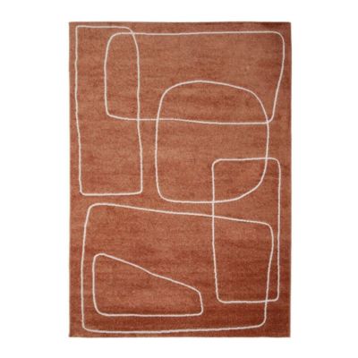 Tapis moderne abstrait intérieur rectangle Figure 230x160 CM - Rouille