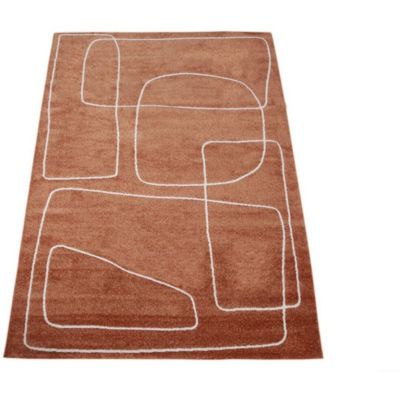 Tapis moderne abstrait intérieur rectangle Figure 230x160 CM - Rouille