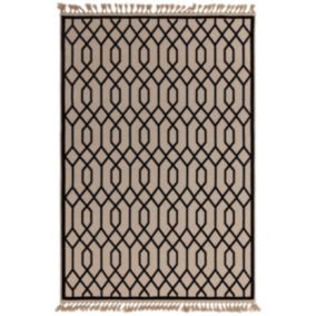 Tapis moderne en jute et coton TORSY