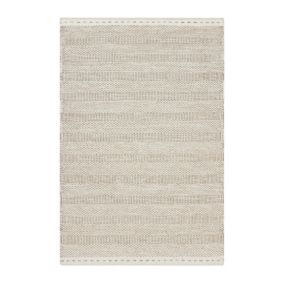 Tapis moderne en laine rectangle tissé main Dalma 170x120 CM - Beige