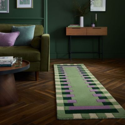 Tapis moderne en laine YAKI 060x230 cm