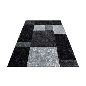 Tapis moderne en polypropylène AlloTapis Nastasia 150x80 CM - Noir