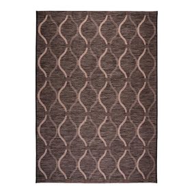 Tapis moderne intérieur et extérieur rectangle gris Globus 150x80 CM - Gris