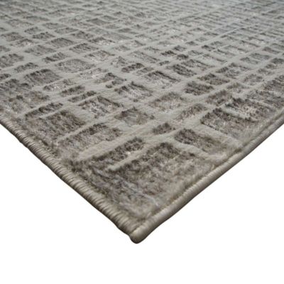 Tapis moderne à motifs carrés beige ivoire 120x170