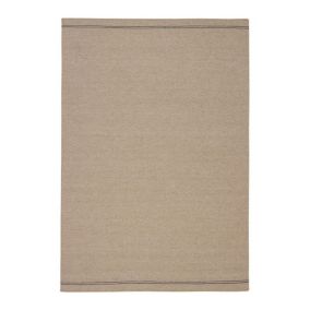 Tapis moderne plat laine et coton tissé main Lima 230x160 CM - Beige