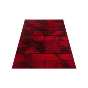 Tapis moderne pour salon rectangle Celan 150x80 CM - Rouge