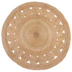 Tapis moderne rond en jute RAYA