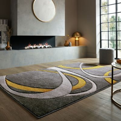 Tapis moderne tissé plat RING 066x300 cm