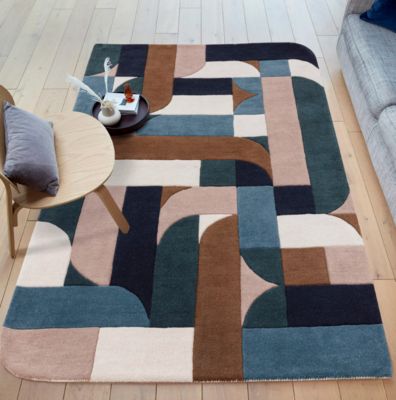 Tapis moderne tufté main en laine JINGA 120x170 cm