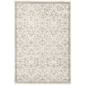 Tapis à motif floral oriental - Arabesque - Ecru - 80 x 150 cm