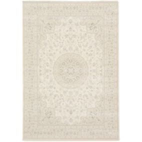 Tapis à motif floral oriental - Médina - Ecru - 120 x 170 cm