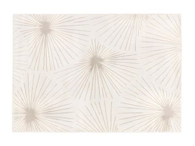 Tapis à motifs finition lurex doré - 160 x 230 cm - Beige - LIVNO