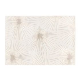 Tapis à motifs finition lurex doré - 160 x 230 cm - Beige - LIVNO