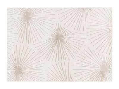 Tapis à motifs finition lurex doré - 160 x 230 cm - Beige - LIVNO