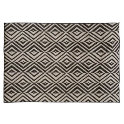 Tapis N&B pour intérieur/extérieur (120x160 cm - Noir)