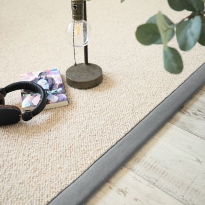 Tapis naturel en pure laine - Latoon grège - Ganse grise - 200 x 290 cm