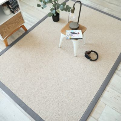 Tapis naturel en pure laine - Latoon grège - Ganse grise - 200 x 290 cm