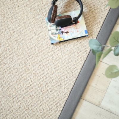 Tapis naturel en pure laine - Latoon grège - Ganse grise - 200 x 290 cm