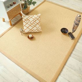 Tapis naturel en Sisal - Slow naturel - Ganse lin camel - 140 x 200 cm