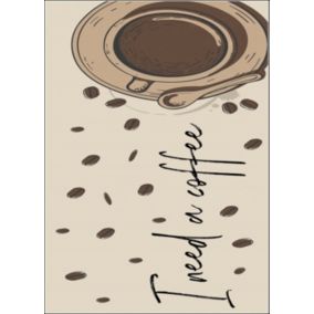 Tapis NEED COFFEE, Dimension: 40x60