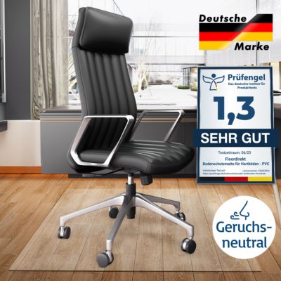 Tapis De Sol Bureau PVC Transparent 1,5mm 100x170cm - Protection Chaise Roulettes Sols Durs