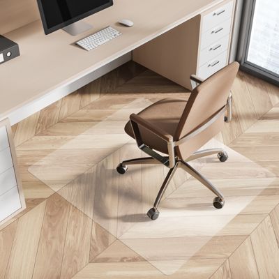 Accessoire Pratique Maison Tapis De Chaise Transparent PVC 70x120cm - Protection Sol Antidérapante - Bureau Maison Moquette Parquet - Réduction Bruit Tapis Protection Sol Transparent Antidérapant PVC