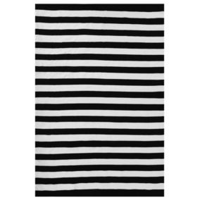 Tapis noir et blanc 140 x 200 cm TAVAS