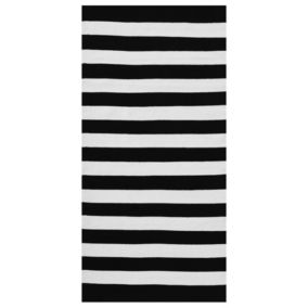 Tapis noir et blanc 80 x 150 cm TAVAS