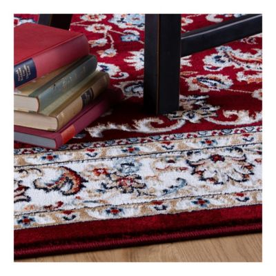 Tapis oriental en polyester Aksan 150x80 CM - Rouge