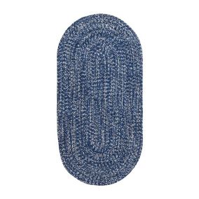 Tapis oval plat intérieur et extérieur design Tasy 120x60 CM - Bleu