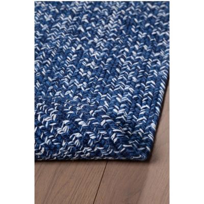 Tapis oval plat intérieur et extérieur design Tasy 120x60 CM - Bleu