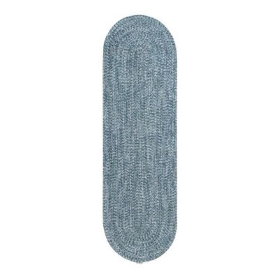 Tapis oval plat intérieur et extérieur design Tasy 200x60 CM - Aqua