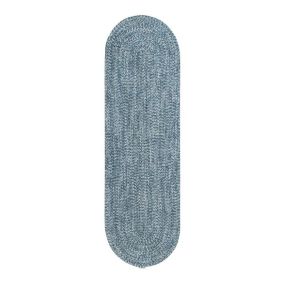 Tapis oval plat intérieur et extérieur design Tasy 200x60 CM - Aqua