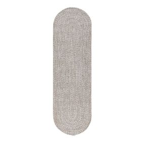 Tapis oval plat intérieur et extérieur design Tasy 200x60 CM - Beige