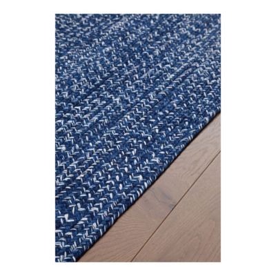 Tapis oval plat intérieur et extérieur design Tasy 200x60 CM - Bleu