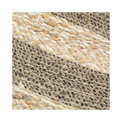 Tapis ovale en jute  et noir 90 x 60 Type: Tapis intérieur