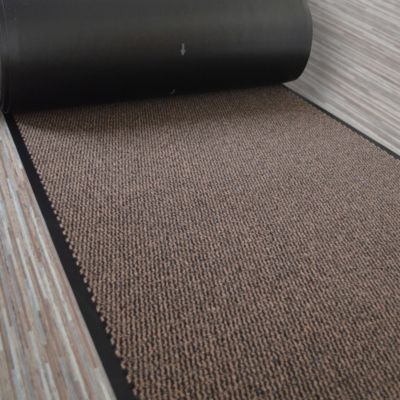 Tapis paillasson pour porte d'entrée - Marron - Rouleau de 0,9m x 23m