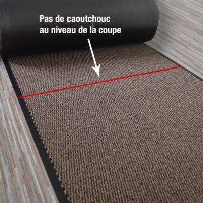 Tapis paillasson pour porte d'entrée - Marron - Rouleau de 0,9m x 23m