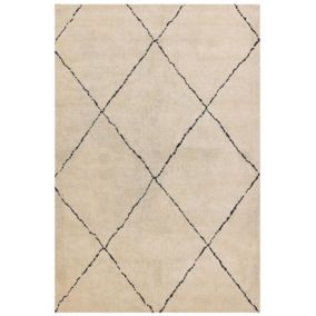 Tapis épais beige et noir 200 x 300 cm MUTKI