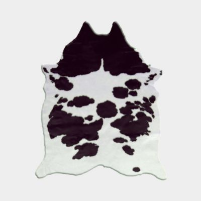 Tapis peau de bête - Imitation vache Holstein - Noir et blanc - 150 x 210 cm