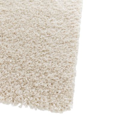 Tapis pelucheux tissé Coltrane GoodHome L. 200cm x l. 290cm blanc cassé