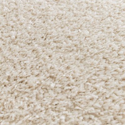 Tapis pelucheux tissé Coltrane GoodHome L. 200cm x l. 290cm blanc cassé