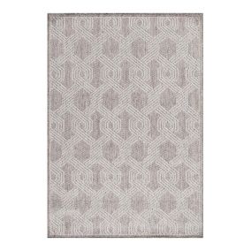 Tapis plat extérieur et intérieur Playa 170x120 CM - Gris