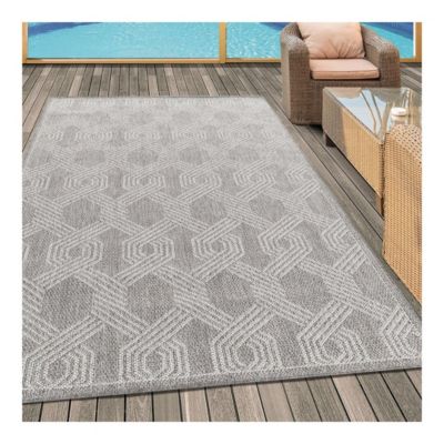 Tapis plat extérieur et intérieur Playa 200x140 CM - Gris