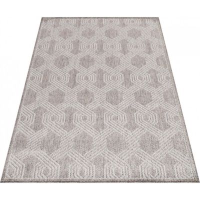 Tapis plat extérieur et intérieur Playa 200x140 CM - Gris